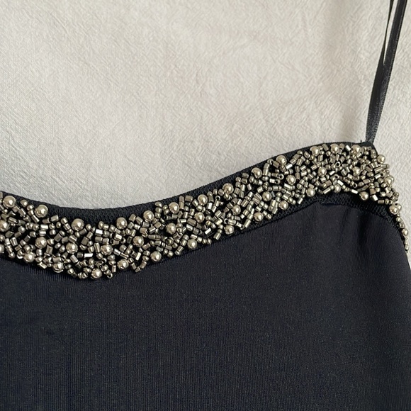 Zara Holiday Black Sweetheart Mini Dress beading detail - Picture 5 of 9
